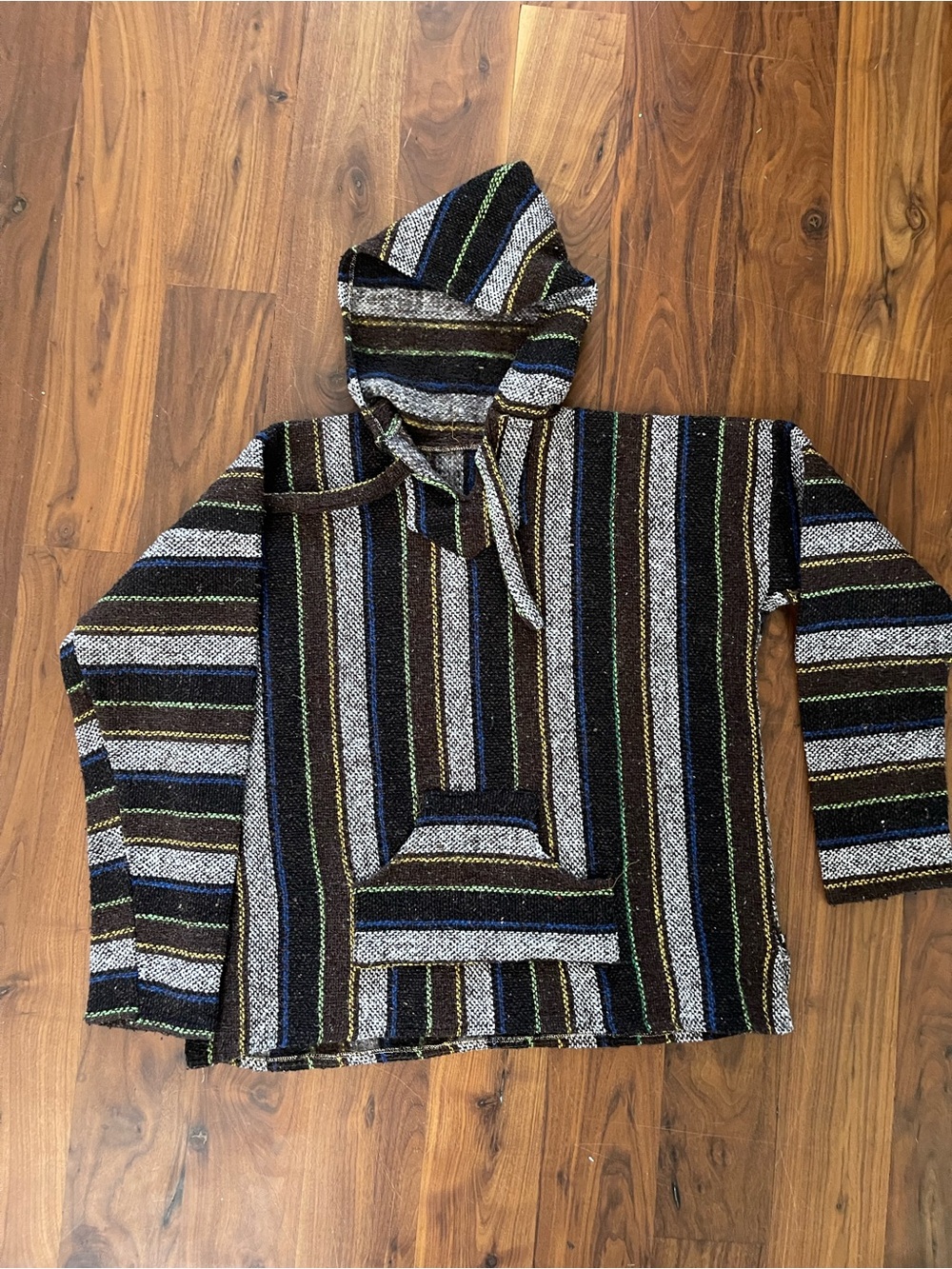 Baja Hoodie Drug Rug Mexican Pullover unisex Kangaroo Pocket‎
